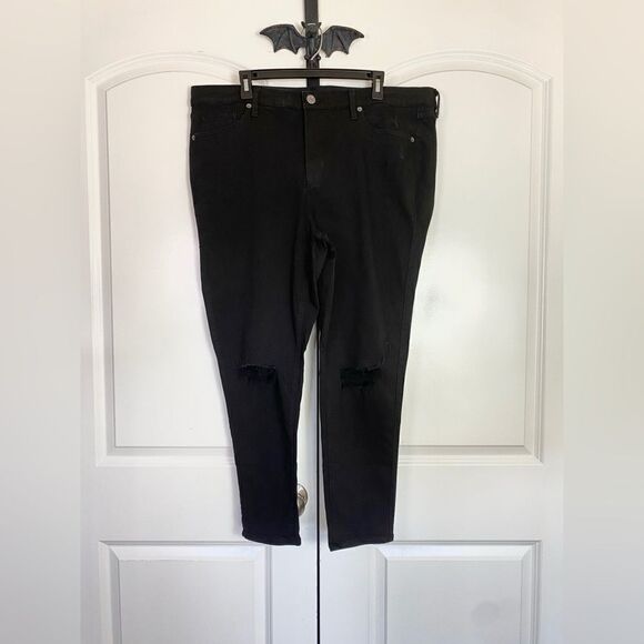 Torrid Black Sky High Skinny Premium Stretch High-Rise Jean Distressed N… - Picture 5 of 15
